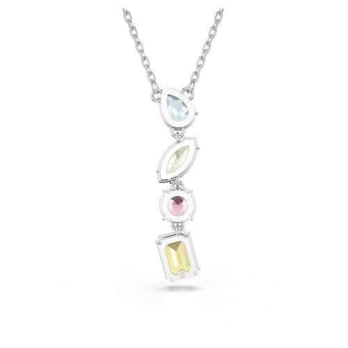 Gema Y Pendant, Mixed Cuts, Multicolored, Rhodium Finished - Image 5